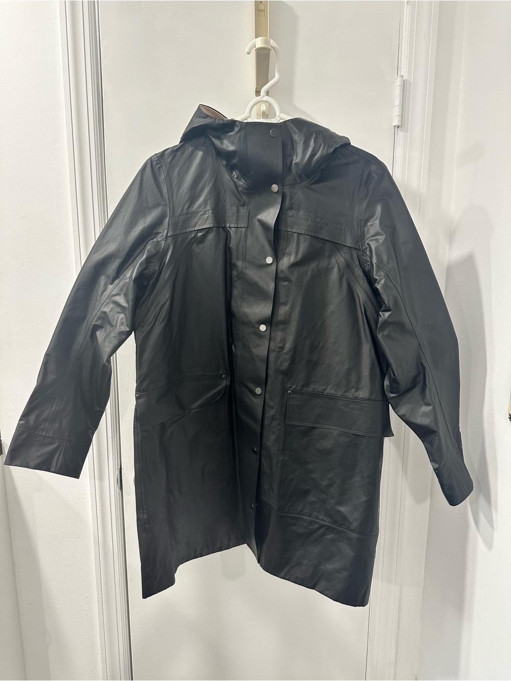 lululemon Black Hooded Into the Drizzle rain jacket